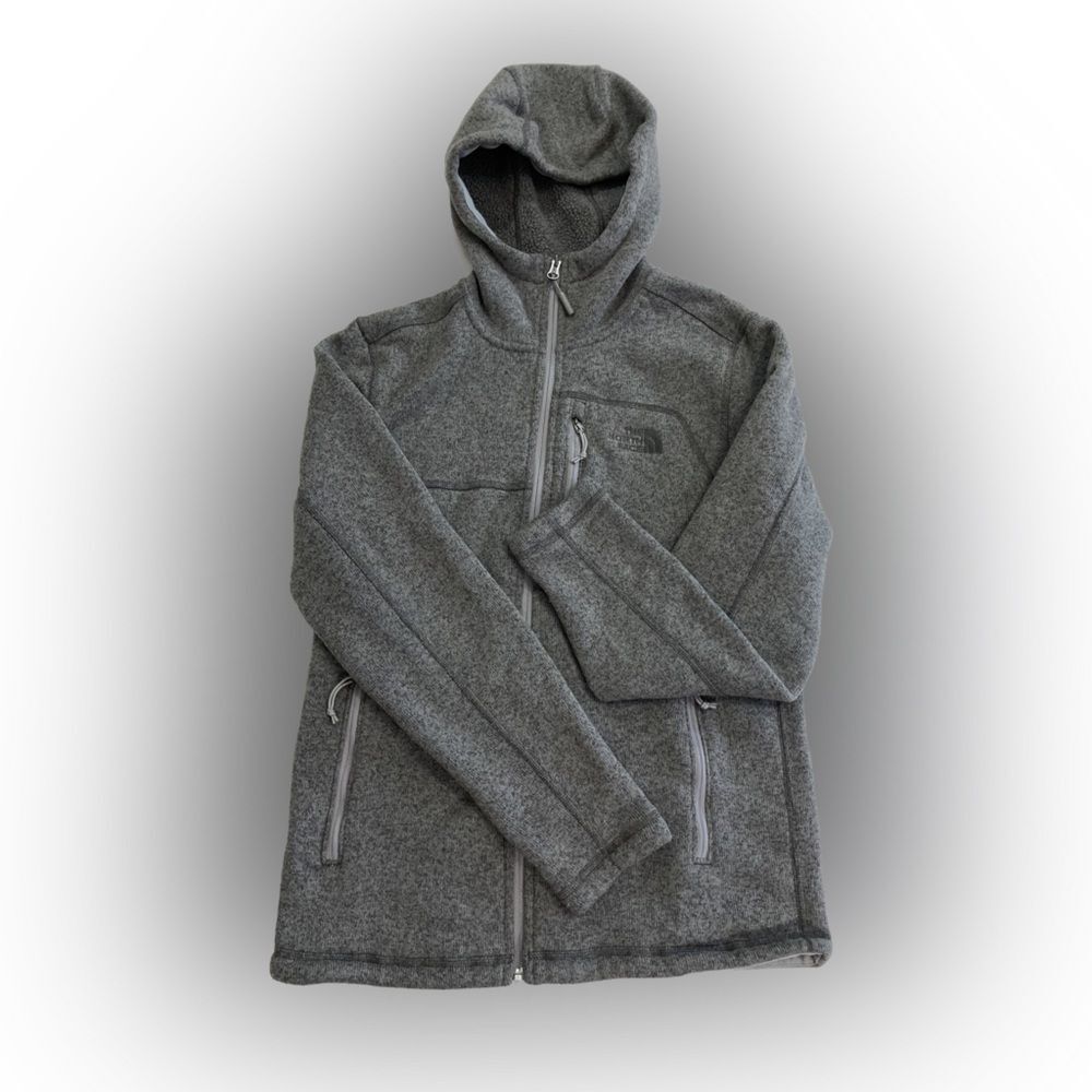 The North Face Jacket Men's S Gray  Gordon Lyons Hoodie Full Zip Sweater Fleece